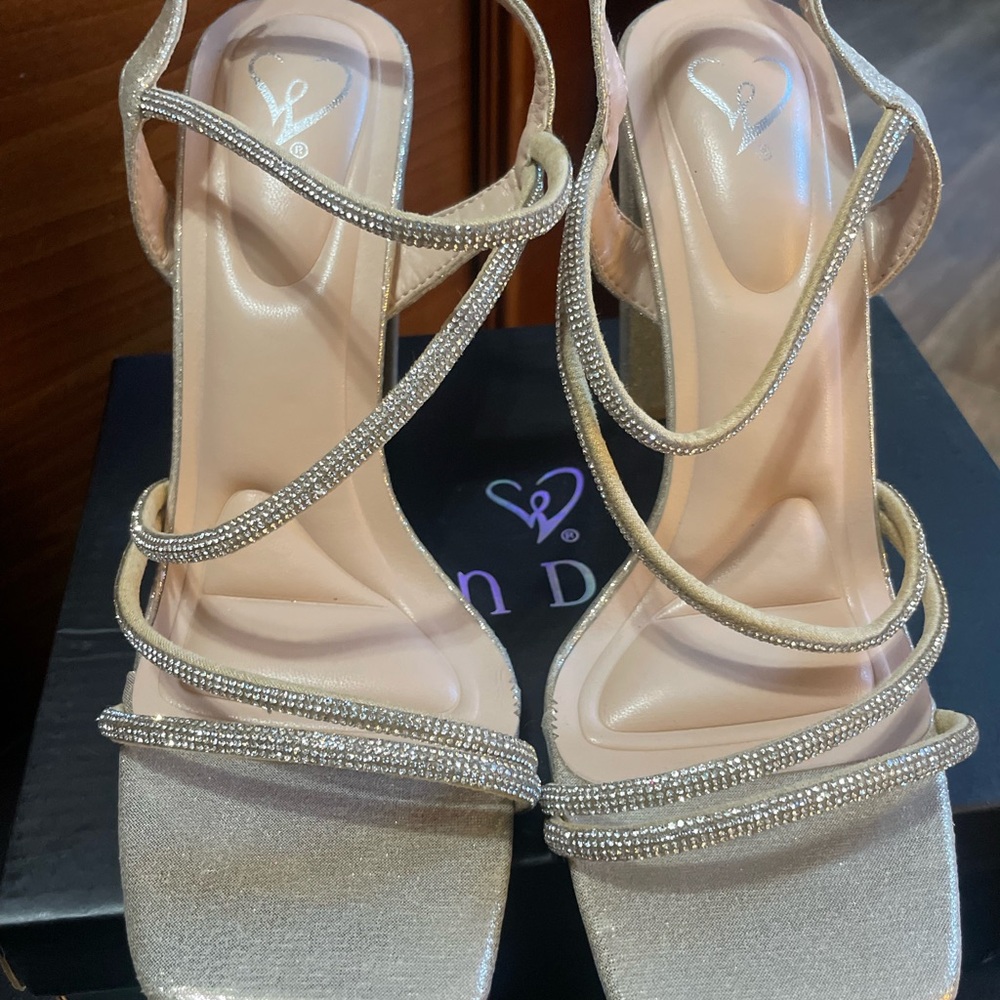 Windsor Shimmering Gold Strappy Heels